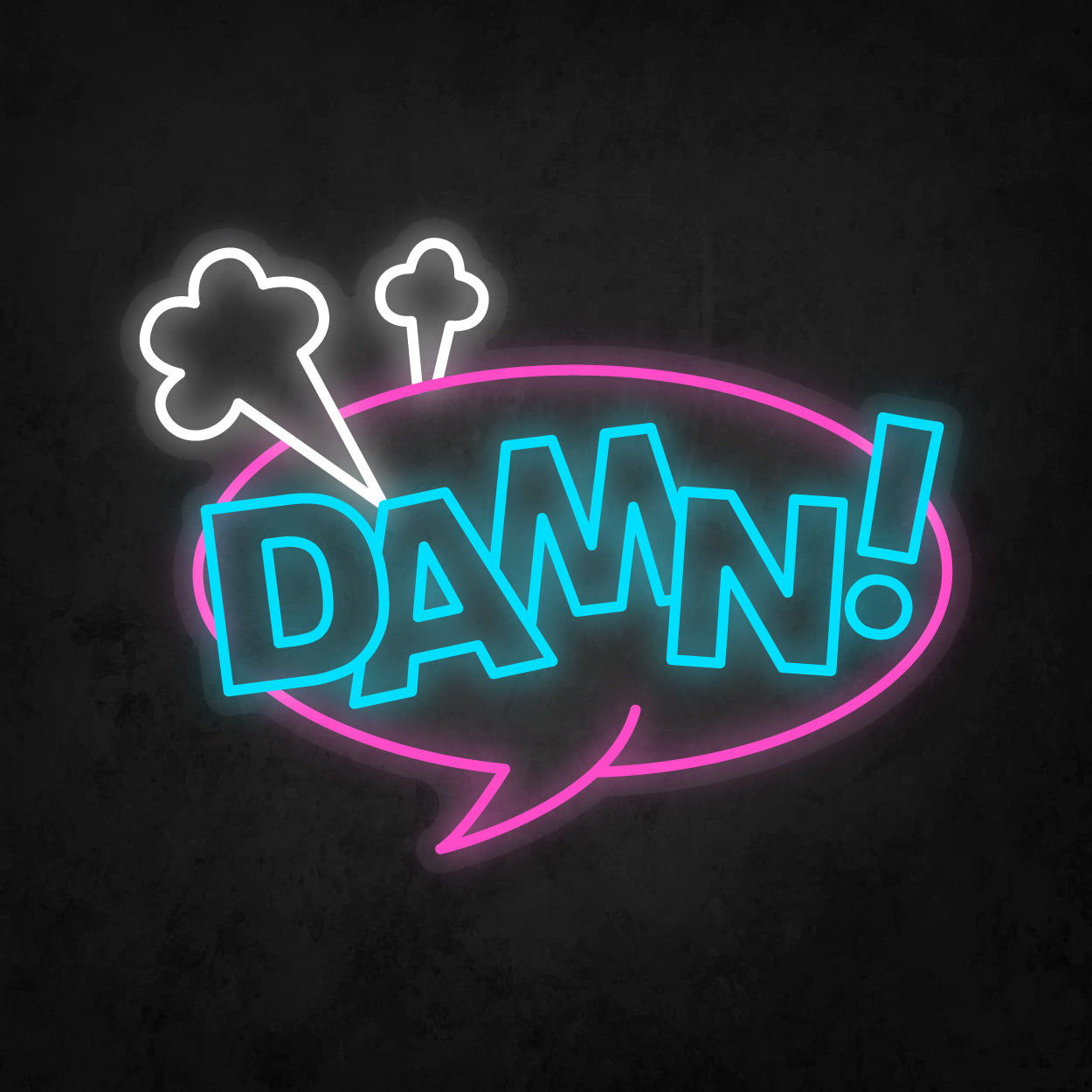 LED Neon Sign - POP ART - DAMN!