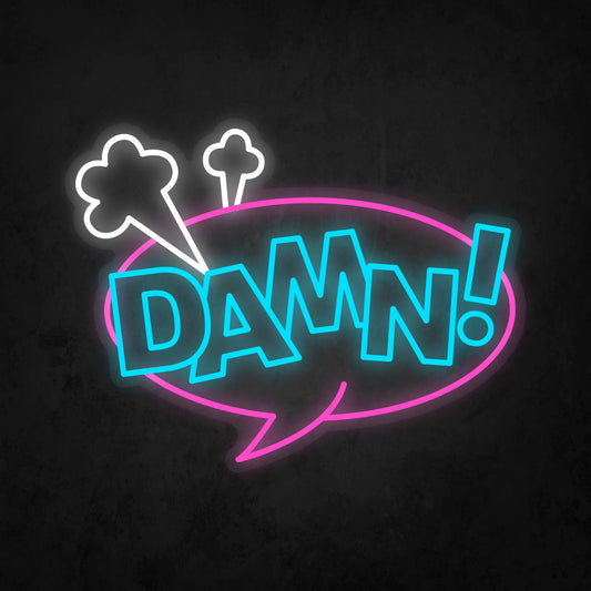 LED Neon Sign - POP ART - DAMN!