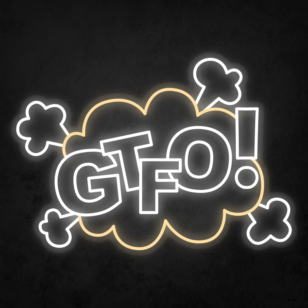 LED Neon Sign - POP ART - GTFO!
