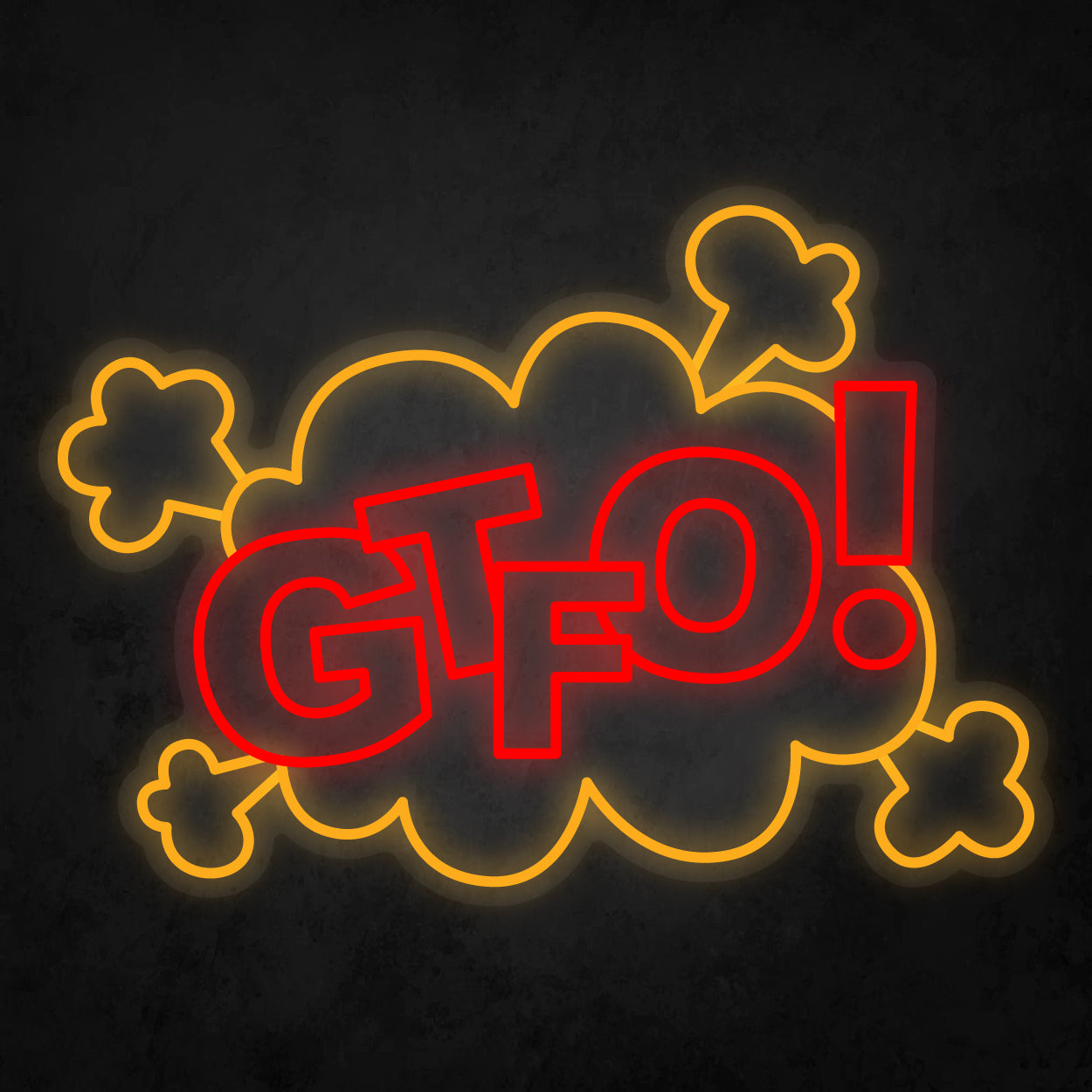 LED Neon Sign - POP ART - GTFO!