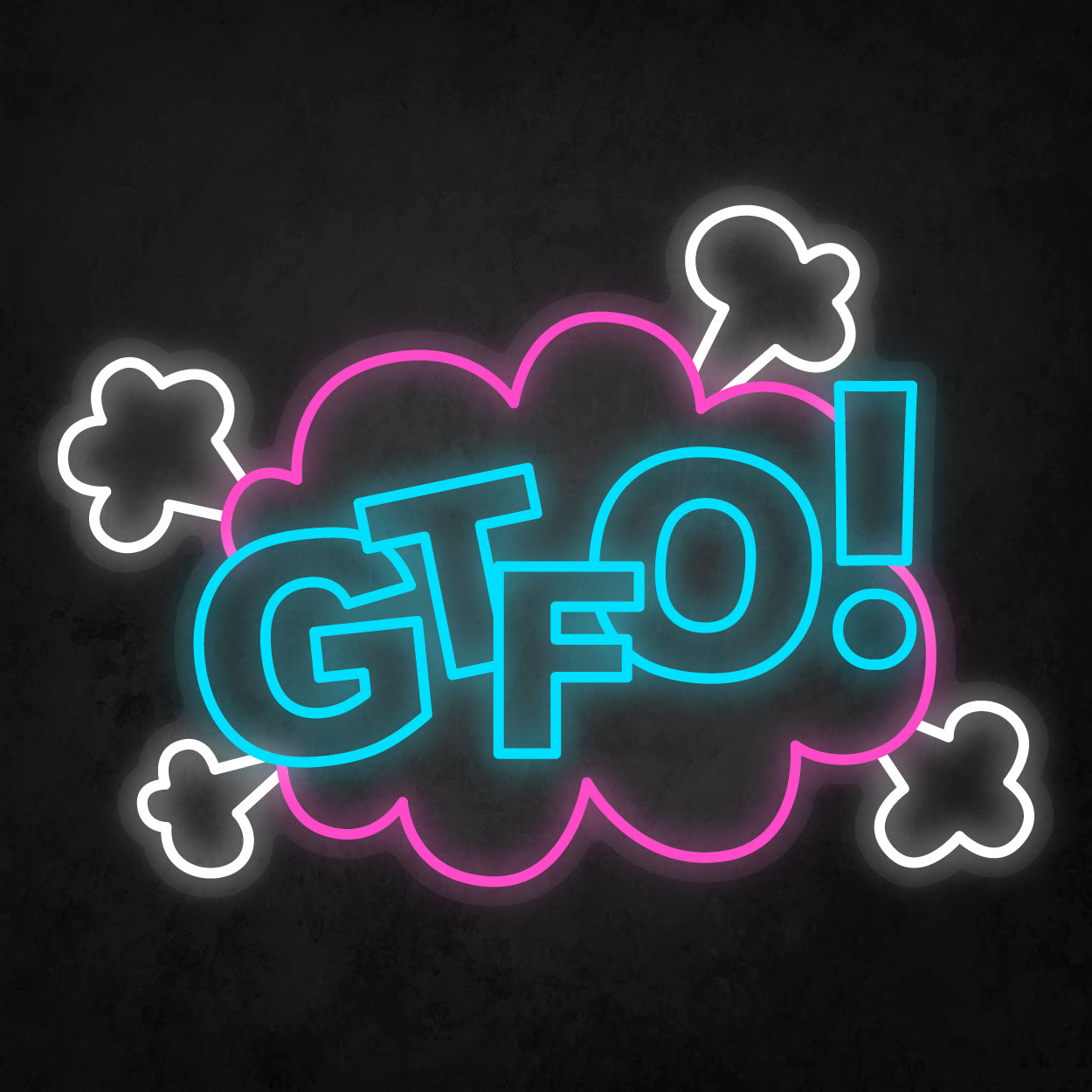 LED Neon Sign - POP ART - GTFO!