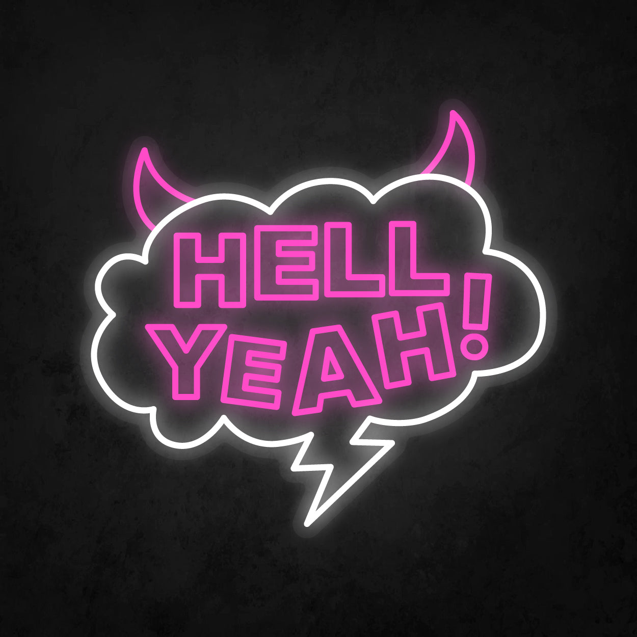 LED Neon Sign - POP ART - Hell Yeah!