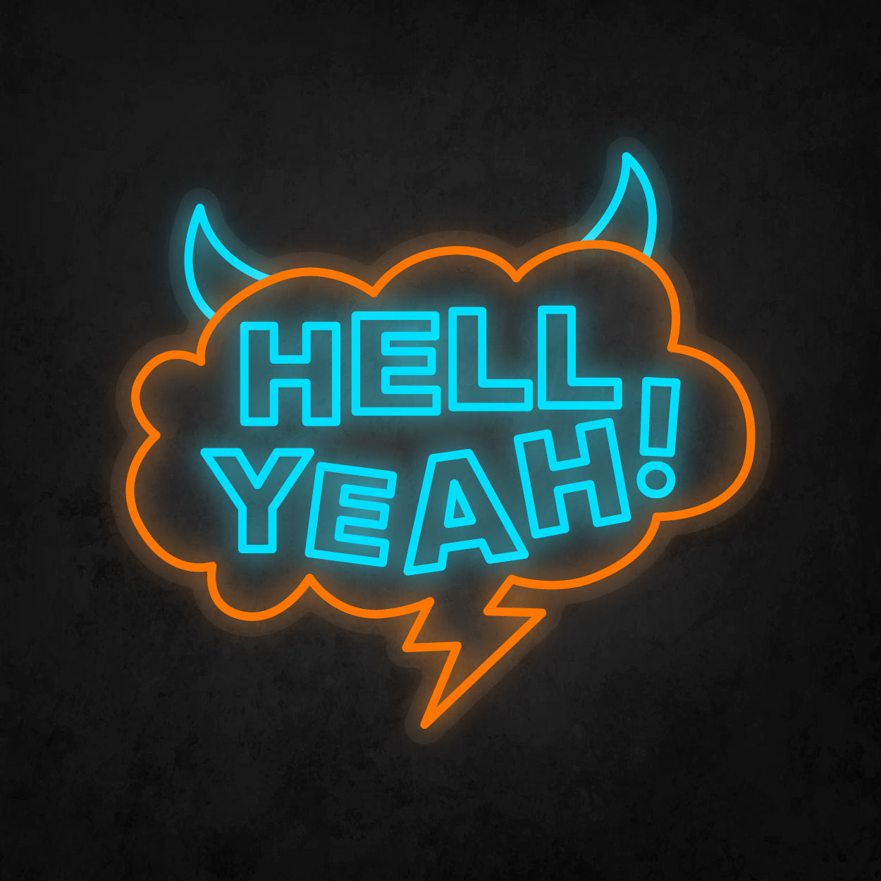 LED Neon Sign - POP ART - Hell Yeah!
