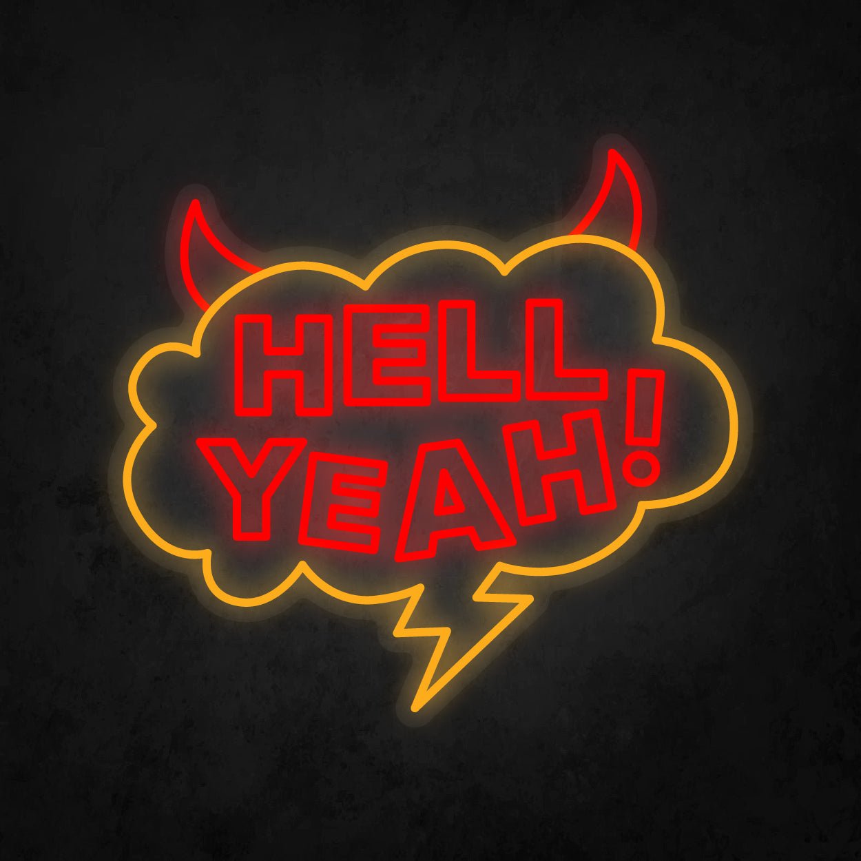 LED Neon Sign - POP ART - Hell Yeah!