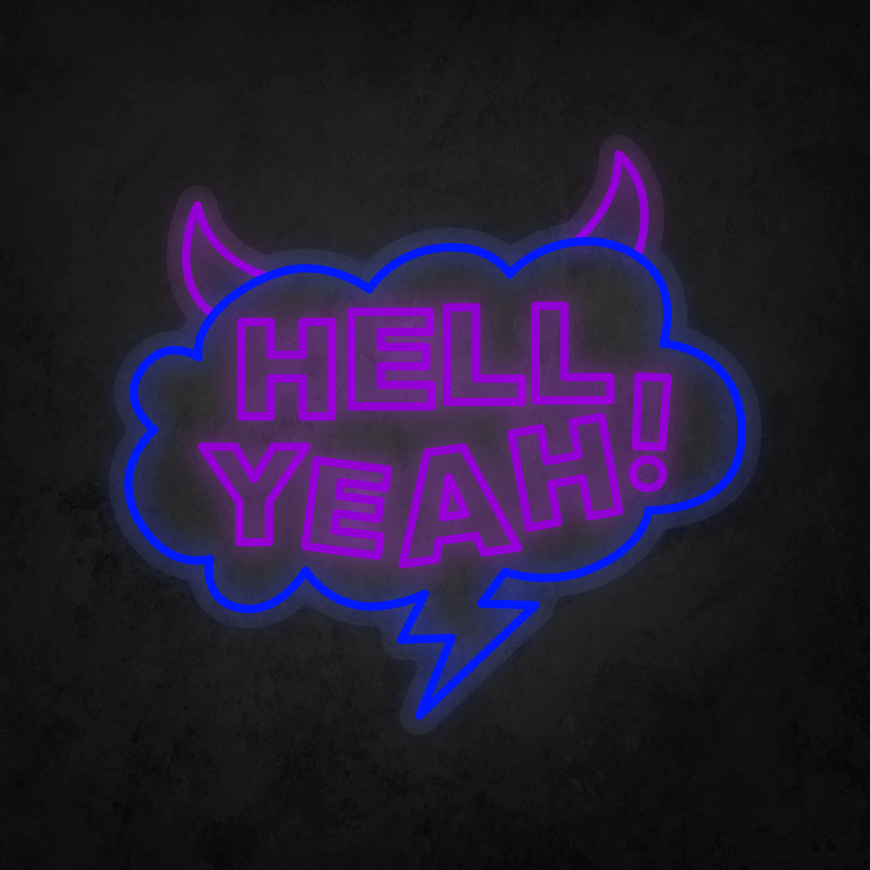 LED Neon Sign - POP ART - Hell Yeah!