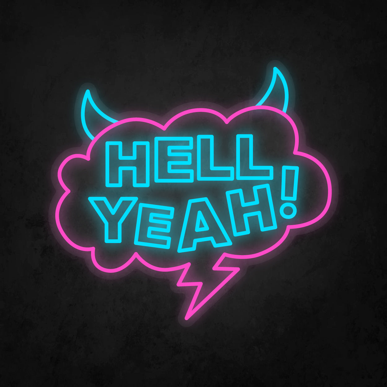 LED Neon Sign - POP ART - Hell Yeah!