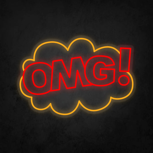 LED Neon Sign - POP ART - OMG!