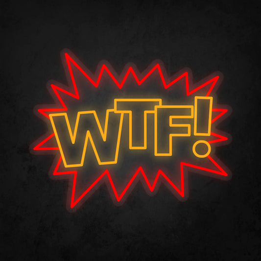 LED Neon Sign - POP ART - WTF!