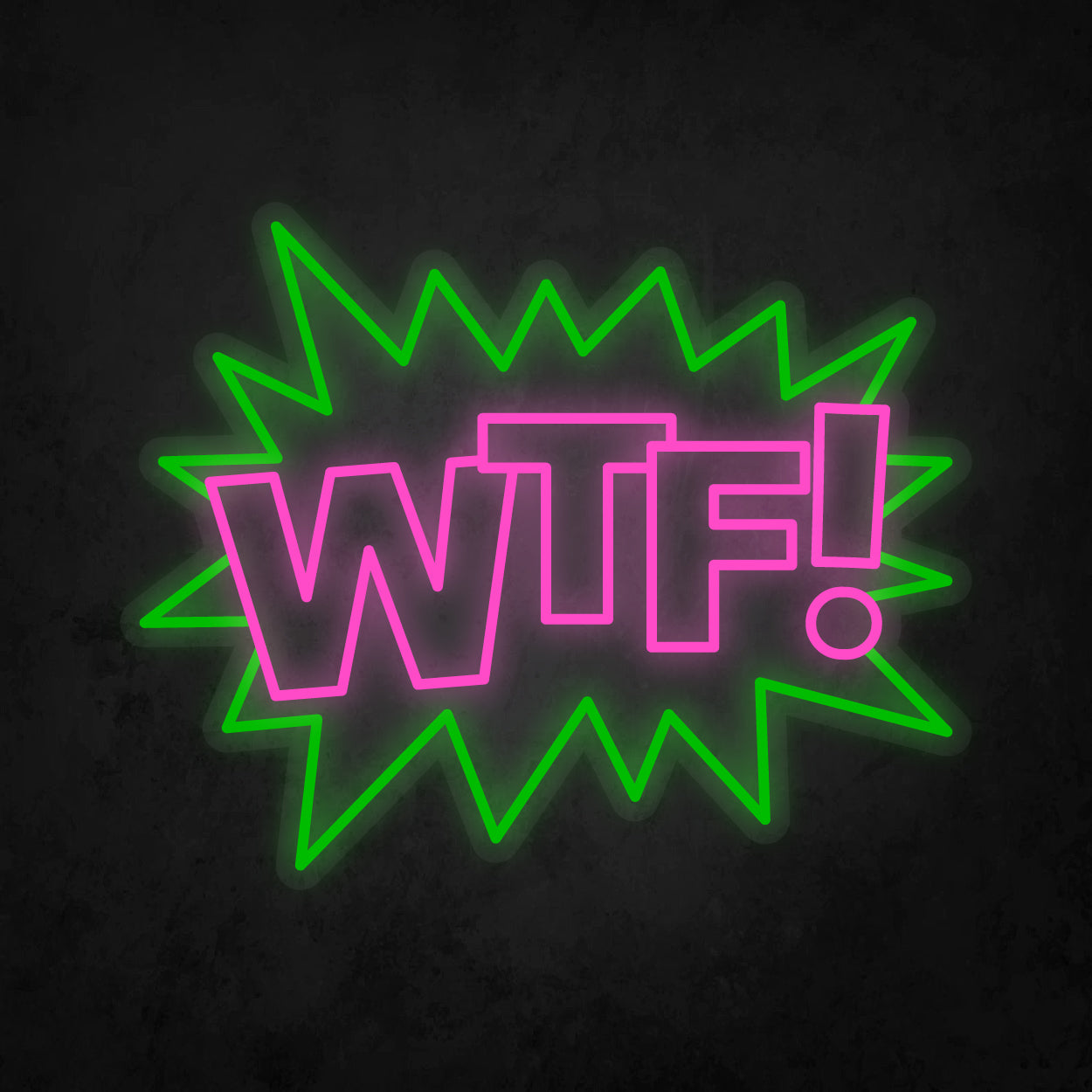 LED Neon Sign - POP ART - WTF!