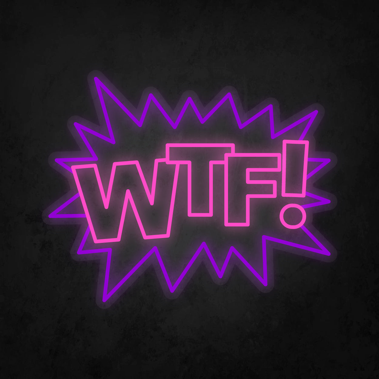 LED Neon Sign - POP ART - WTF!