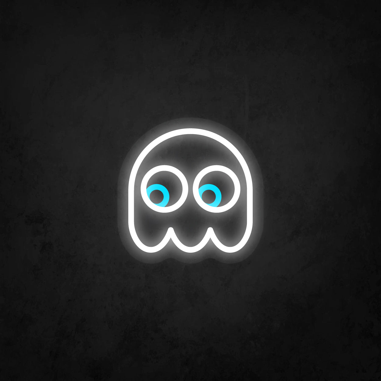 LED Neon Sign - Pac-Man Ghost Looking to The Lower Left