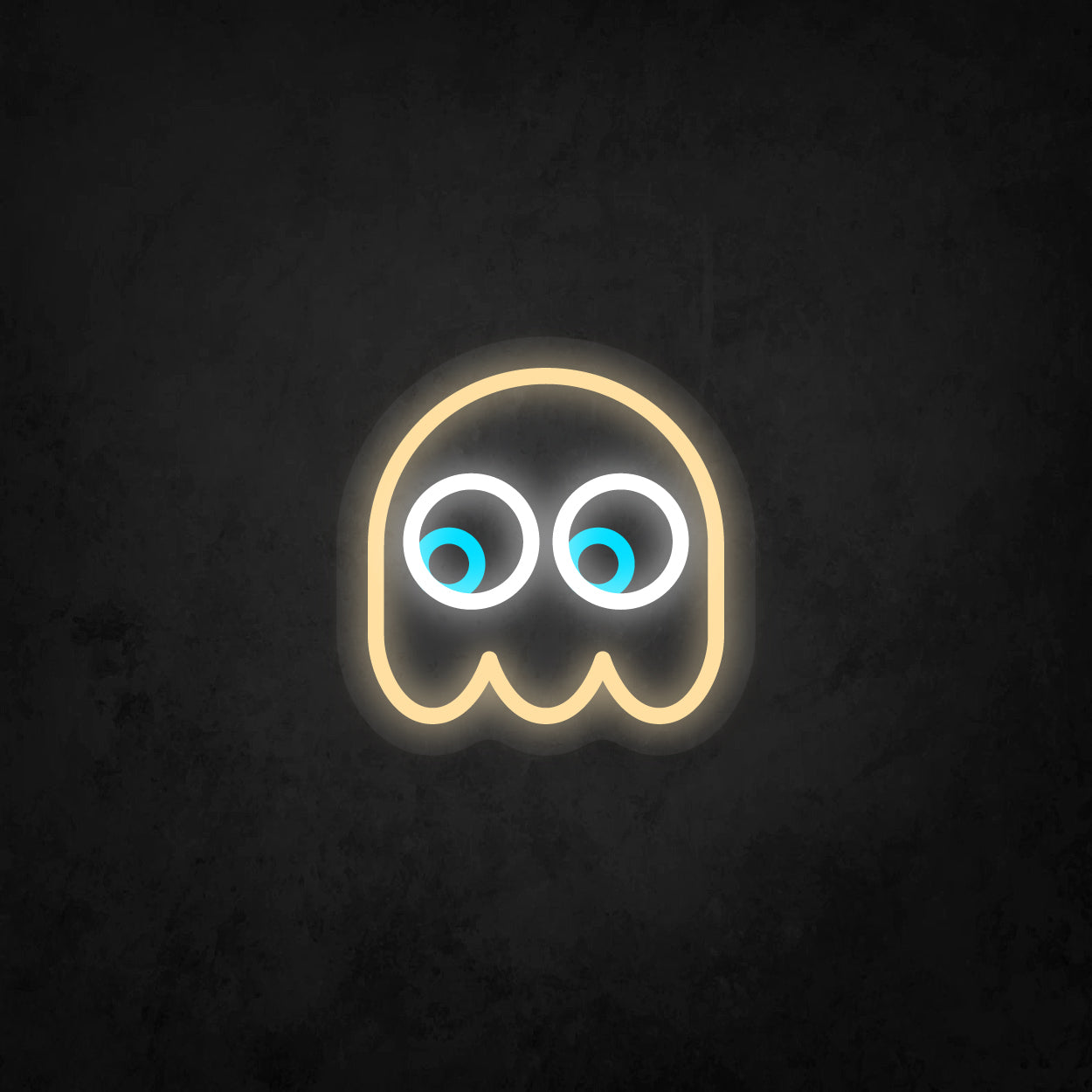 LED Neon Sign - Pac-Man Ghost Looking to The Lower Left