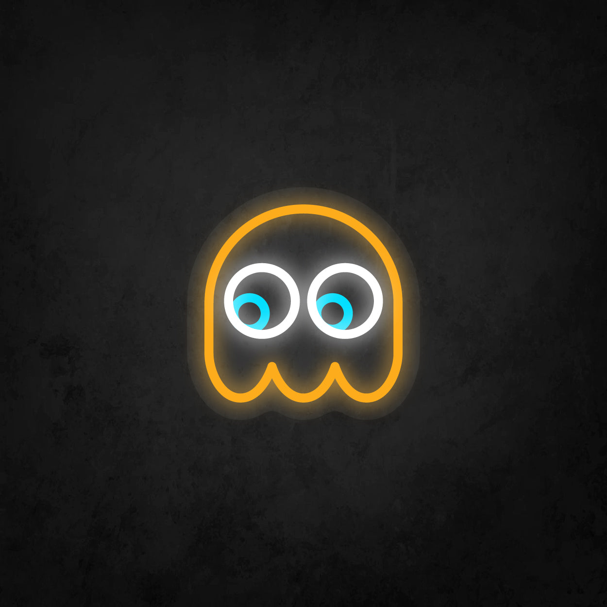 LED Neon Sign - Pac-Man Ghost Looking to The Lower Left