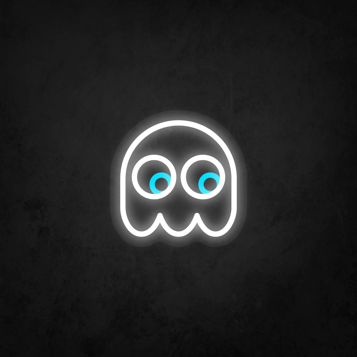 LED Neon Sign - Pac-Man Ghost Looking to The Lower Right