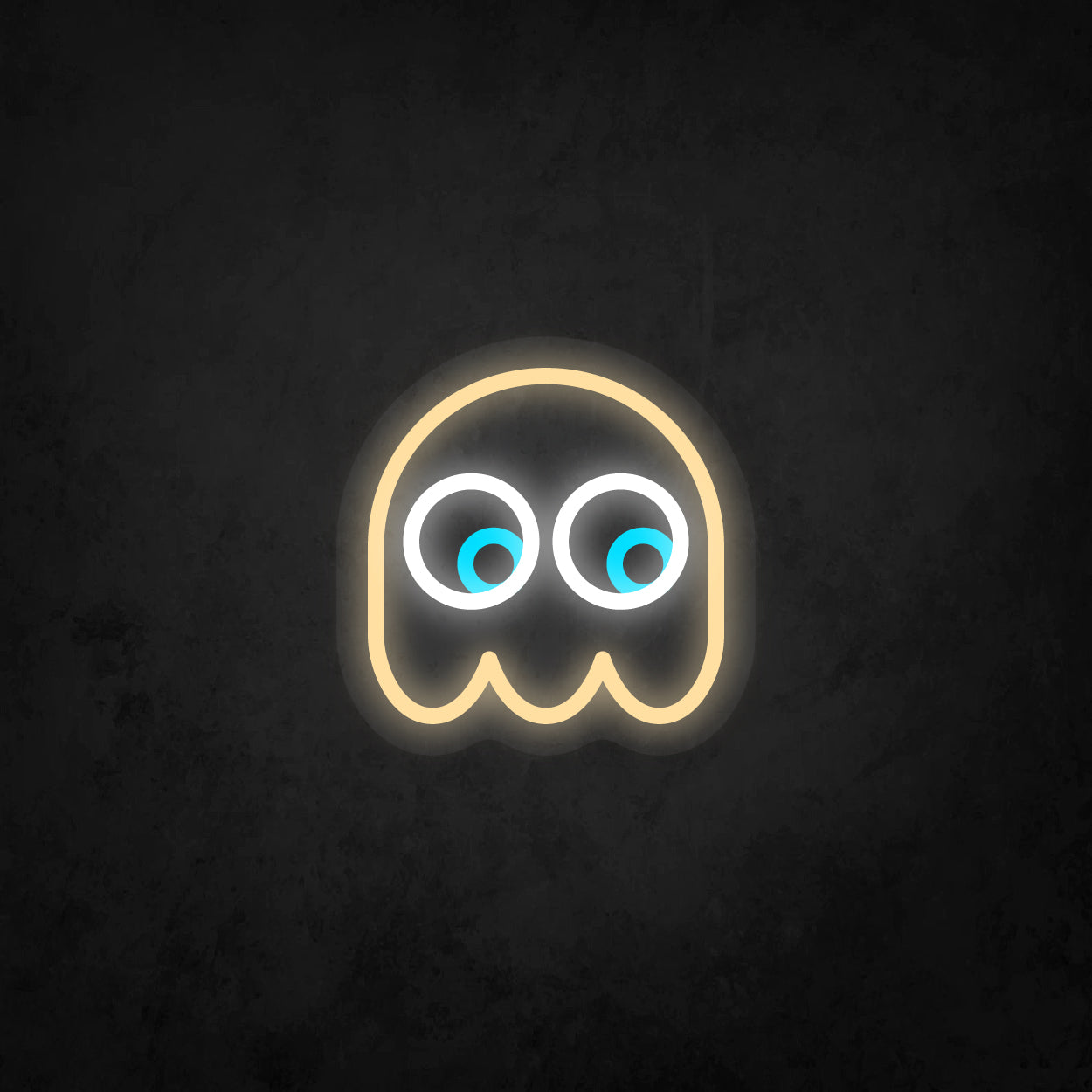 LED Neon Sign - Pac-Man Ghost Looking to The Lower Right