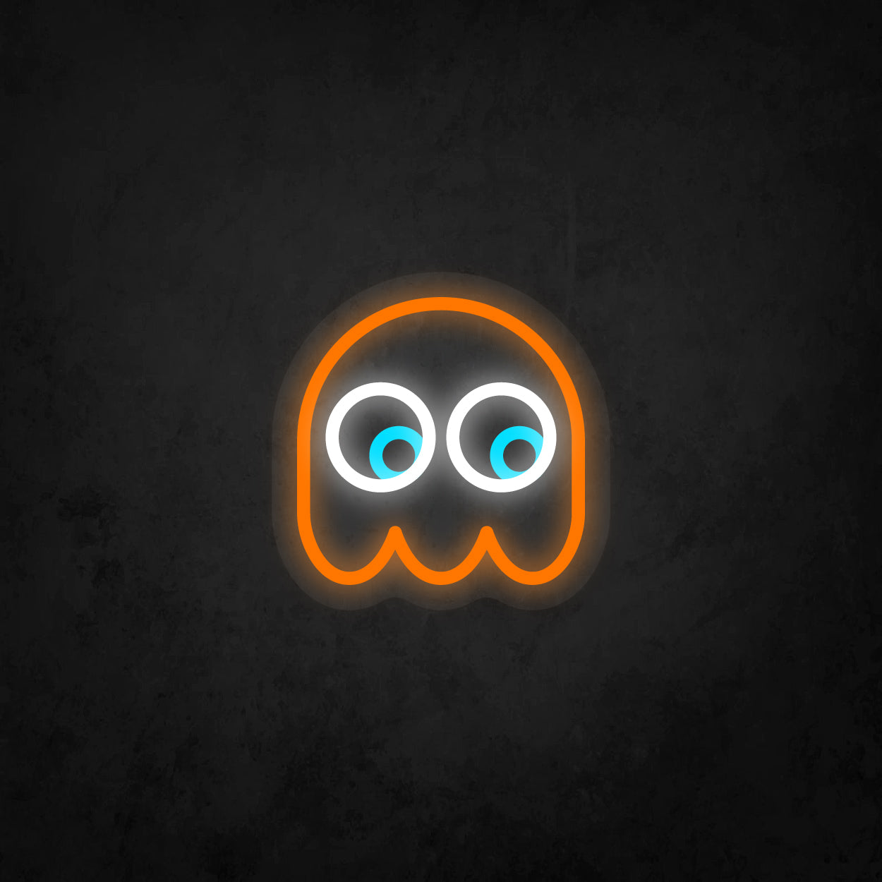 LED Neon Sign - Pac-Man Ghost Looking to The Lower Right