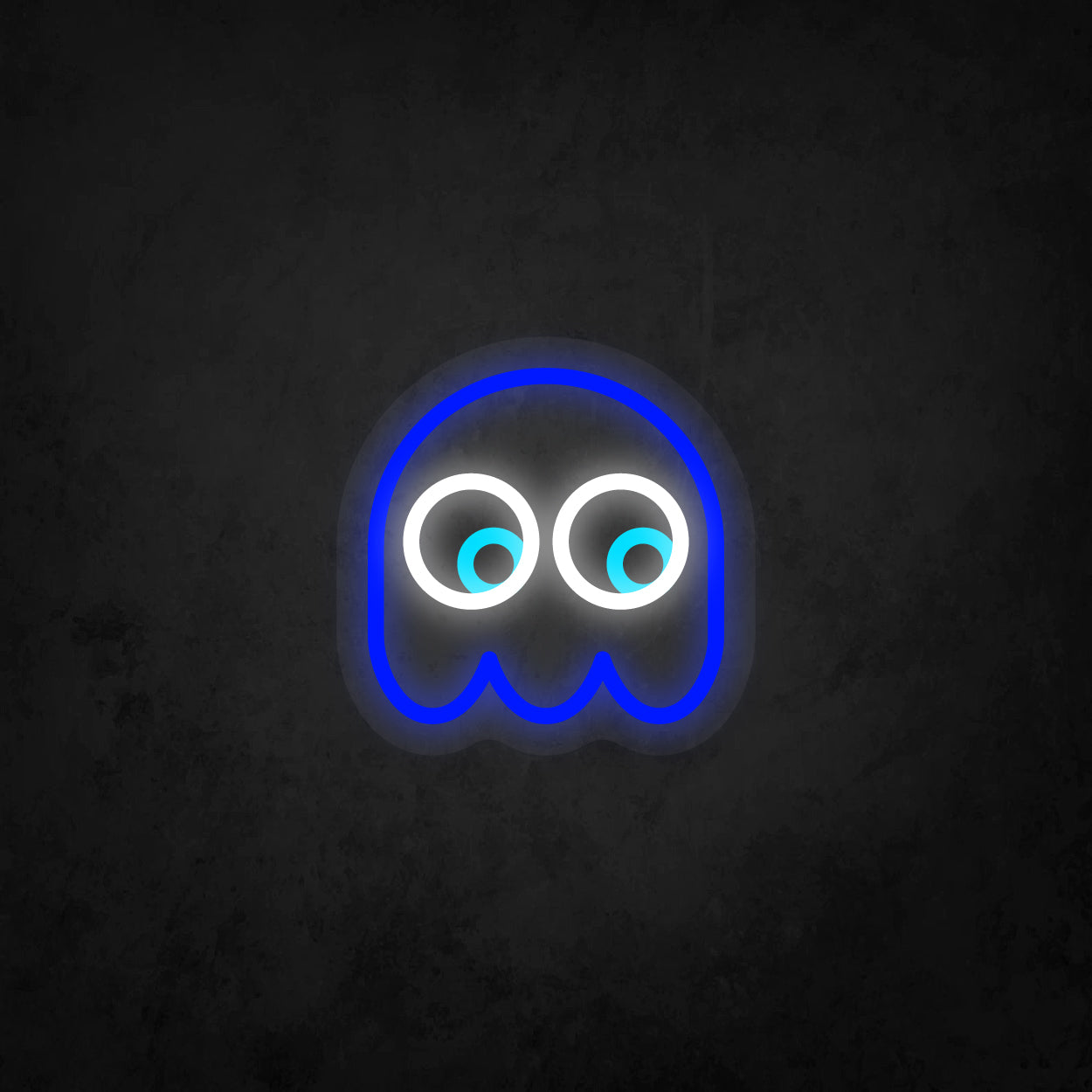 LED Neon Sign - Pac-Man Ghost Looking to The Lower Right