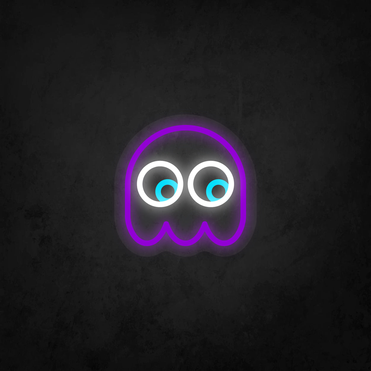 LED Neon Sign - Pac-Man Ghost Looking to The Lower Right