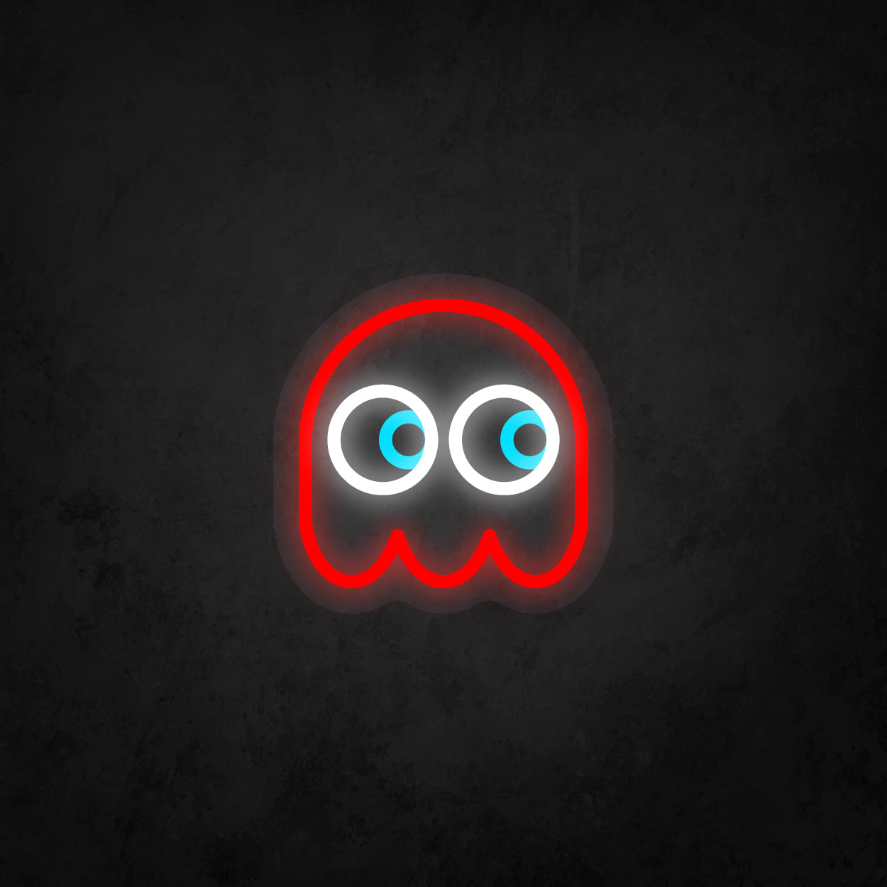 LED Neon Sign - Pac-Man Ghost Looking to The Right