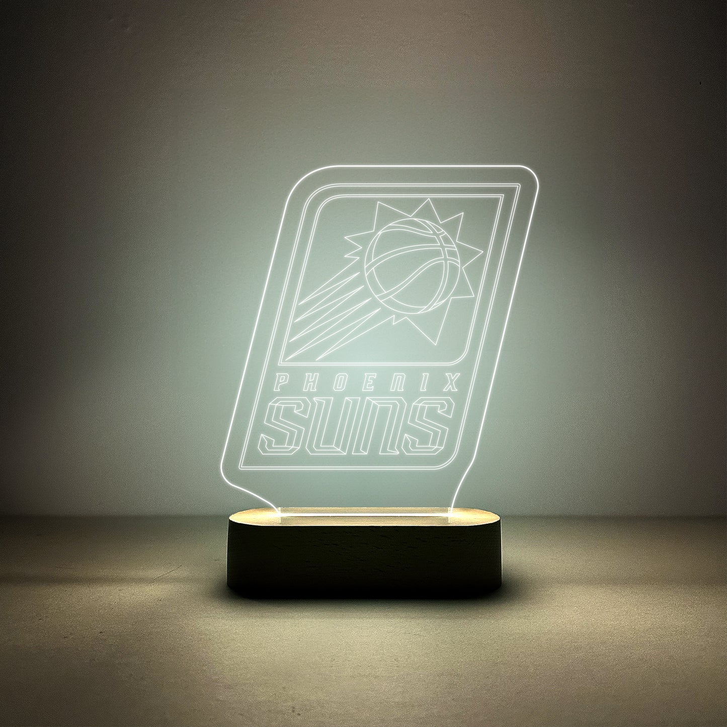 Edge-lit Sign Wooden Lamp Base - Phoenix Suns