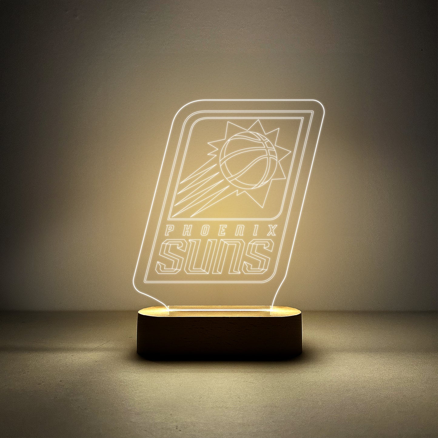 Edge-lit Sign Wooden Lamp Base - Phoenix Suns
