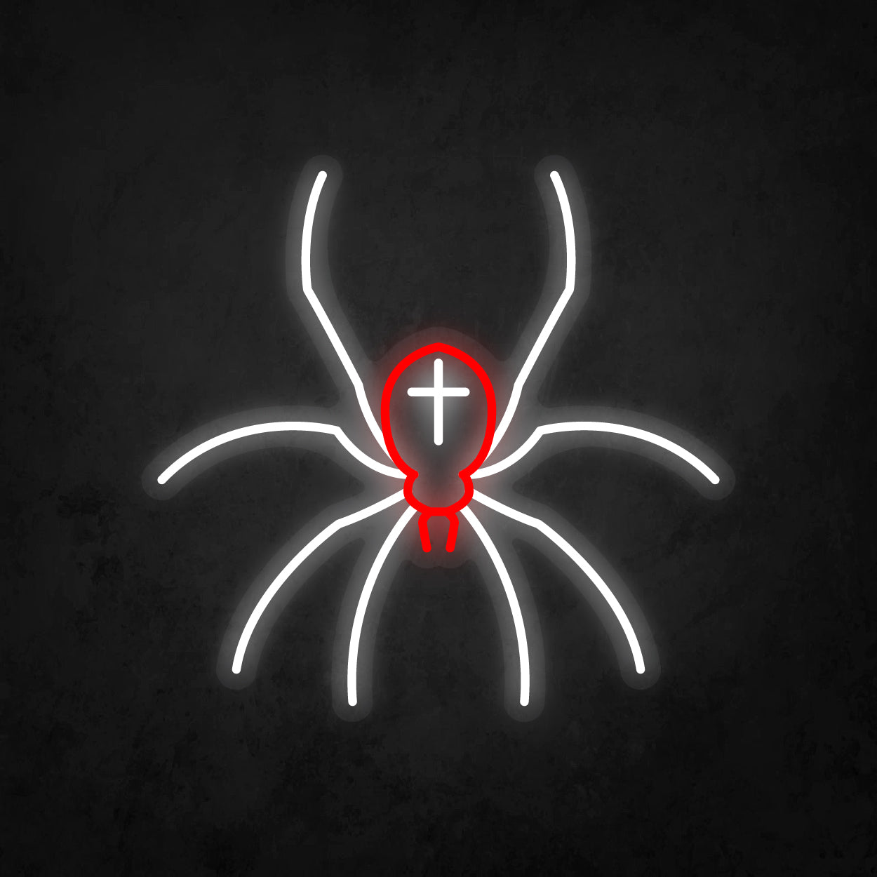 LED Neon Sign - Poisonous Spider Cross Tattoo