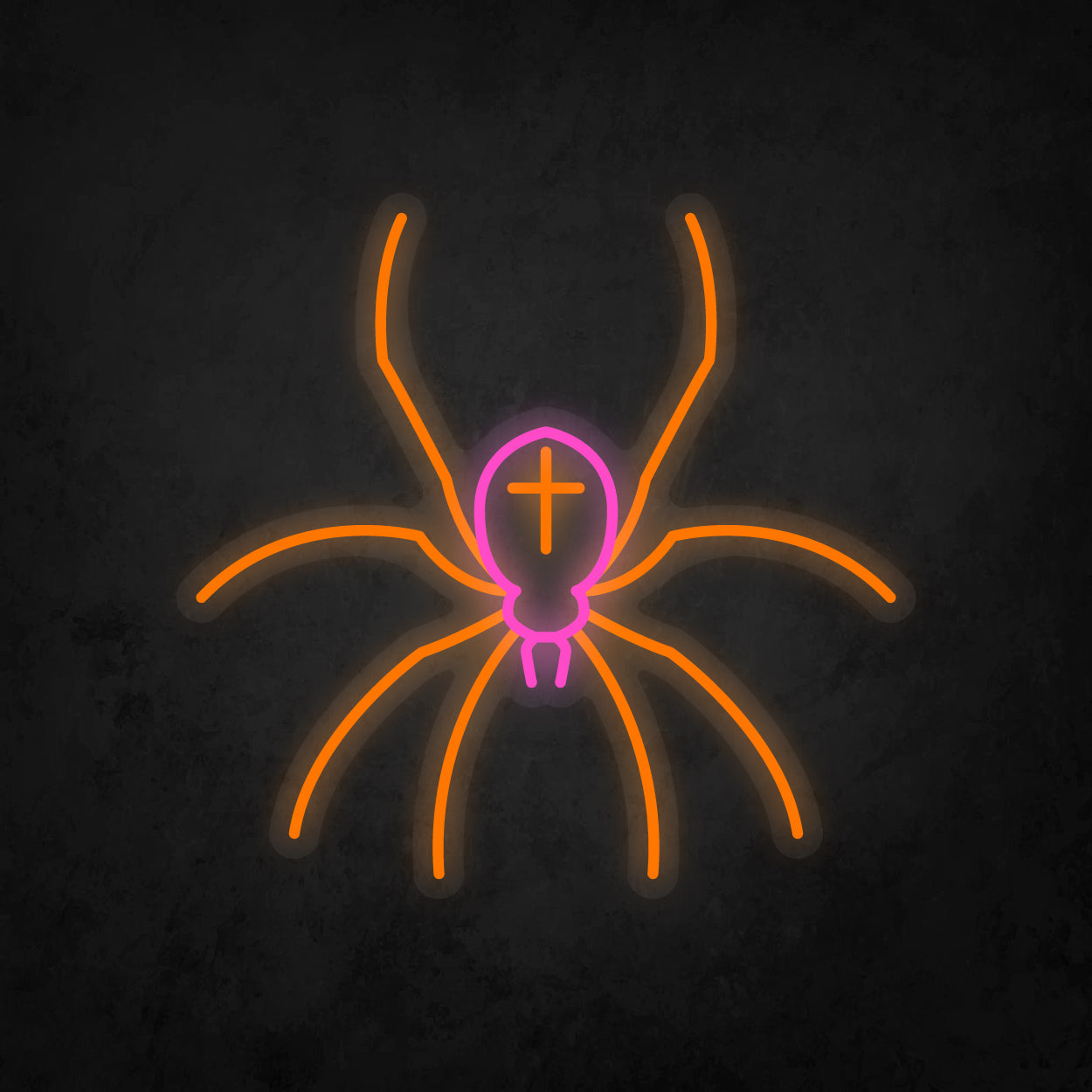 LED Neon Sign - Poisonous Spider Cross Tattoo