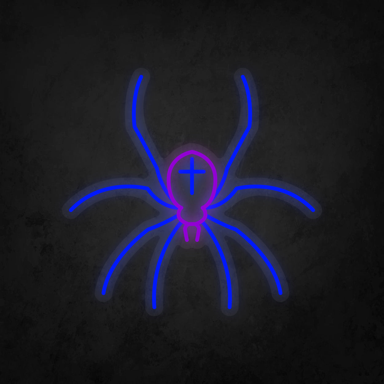 LED Neon Sign - Poisonous Spider Cross Tattoo