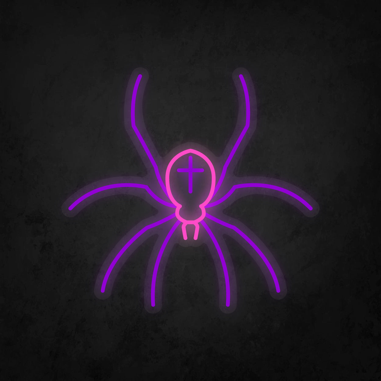 LED Neon Sign - Poisonous Spider Cross Tattoo