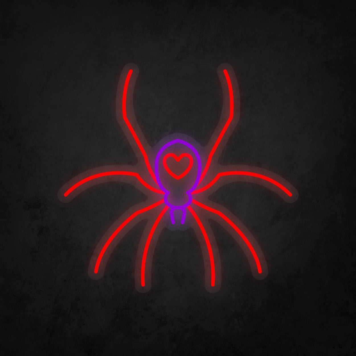 LED Neon Sign - Poisonous Spider Heart Tattoo