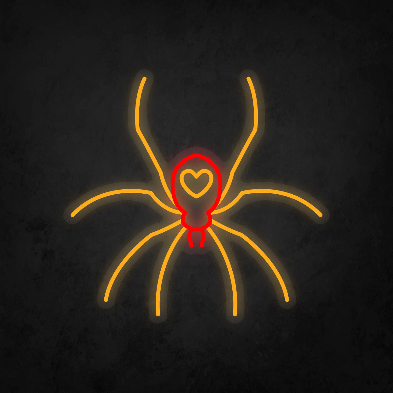 LED Neon Sign - Poisonous Spider Heart Tattoo