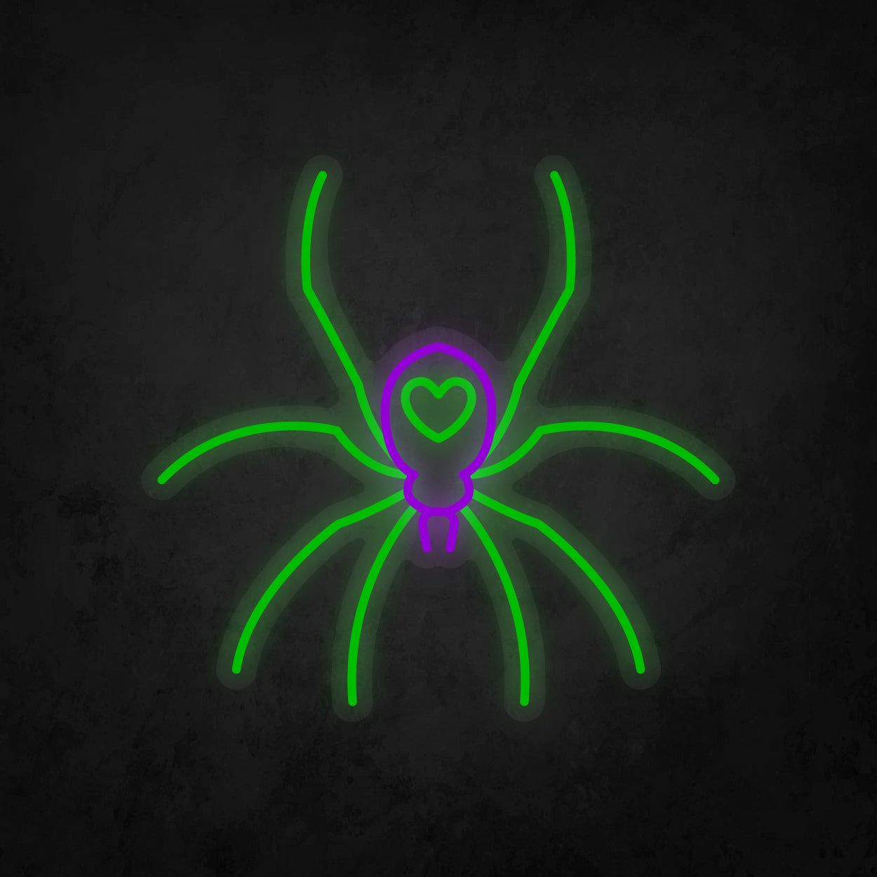 LED Neon Sign - Poisonous Spider Heart Tattoo