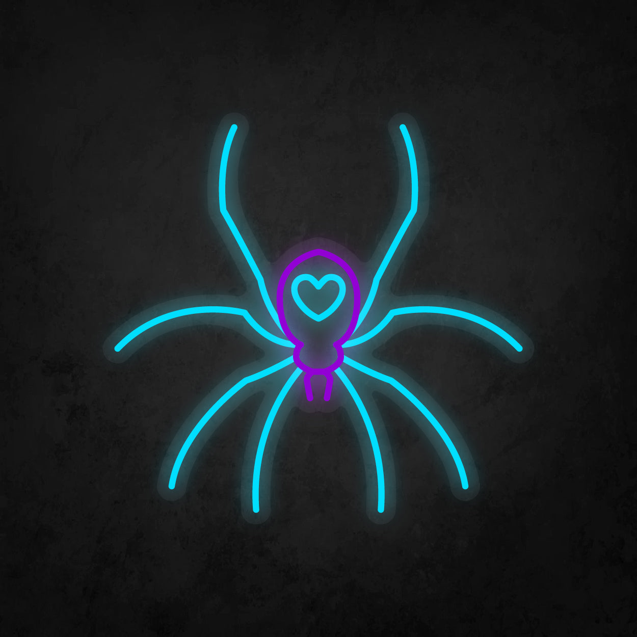 LED Neon Sign - Poisonous Spider Heart Tattoo