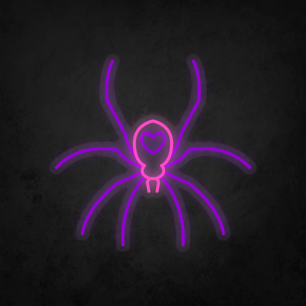 LED Neon Sign - Poisonous Spider Heart Tattoo