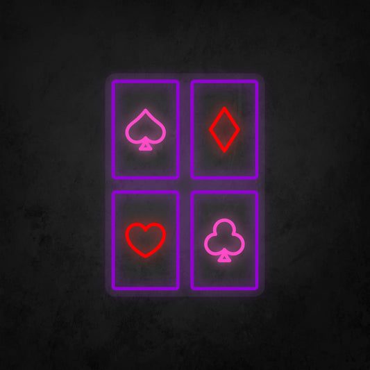 LED Neon Sign - Poker Card