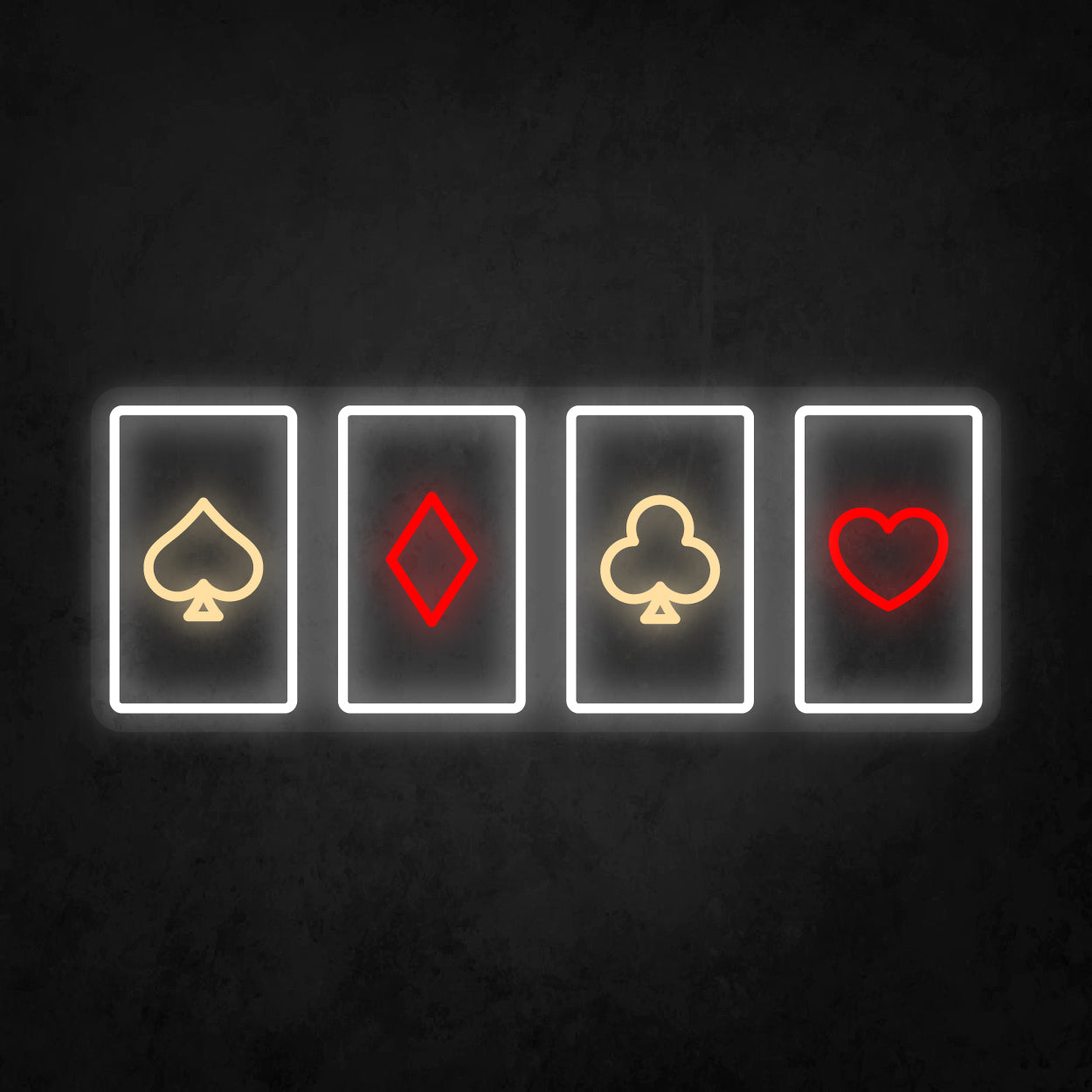 LED Neon Sign - Poker Card Horizontal Layout