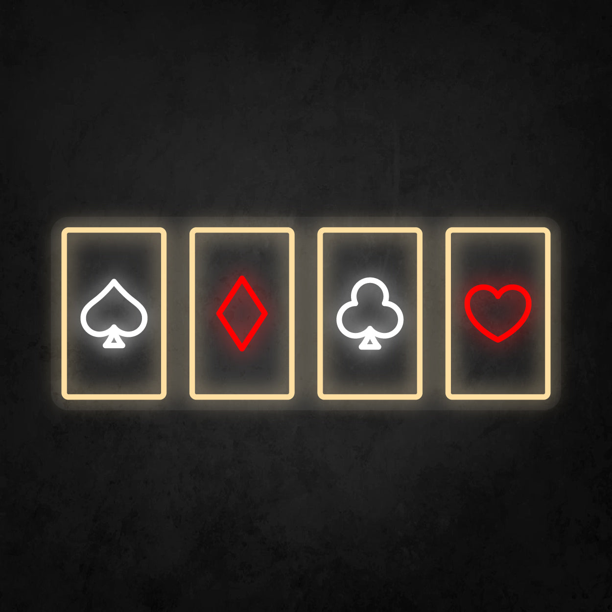 LED Neon Sign - Poker Card Horizontal Layout