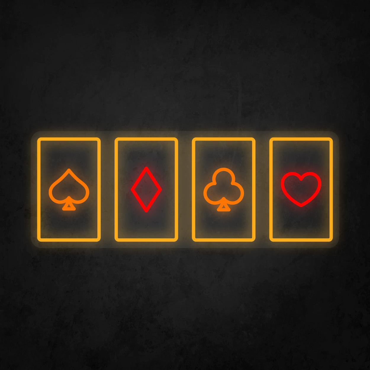 LED Neon Sign - Poker Card Horizontal Layout
