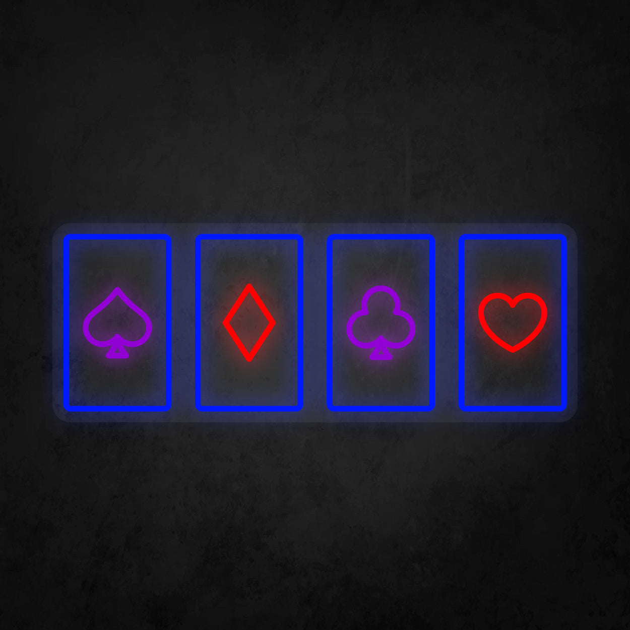 LED Neon Sign - Poker Card Horizontal Layout