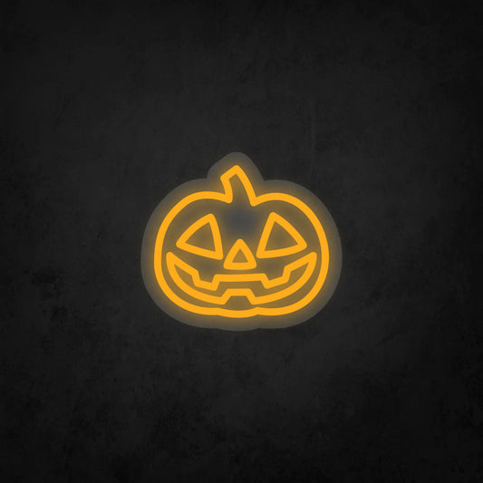 LED Neon Sign - Pumpkin Head - X Small