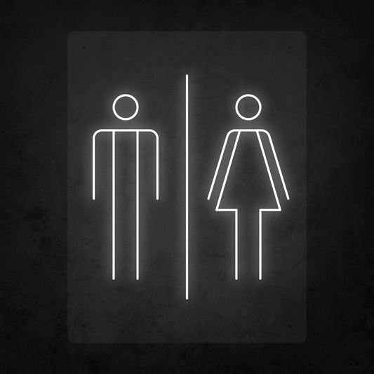 LED Neon Sign - Restroom Large