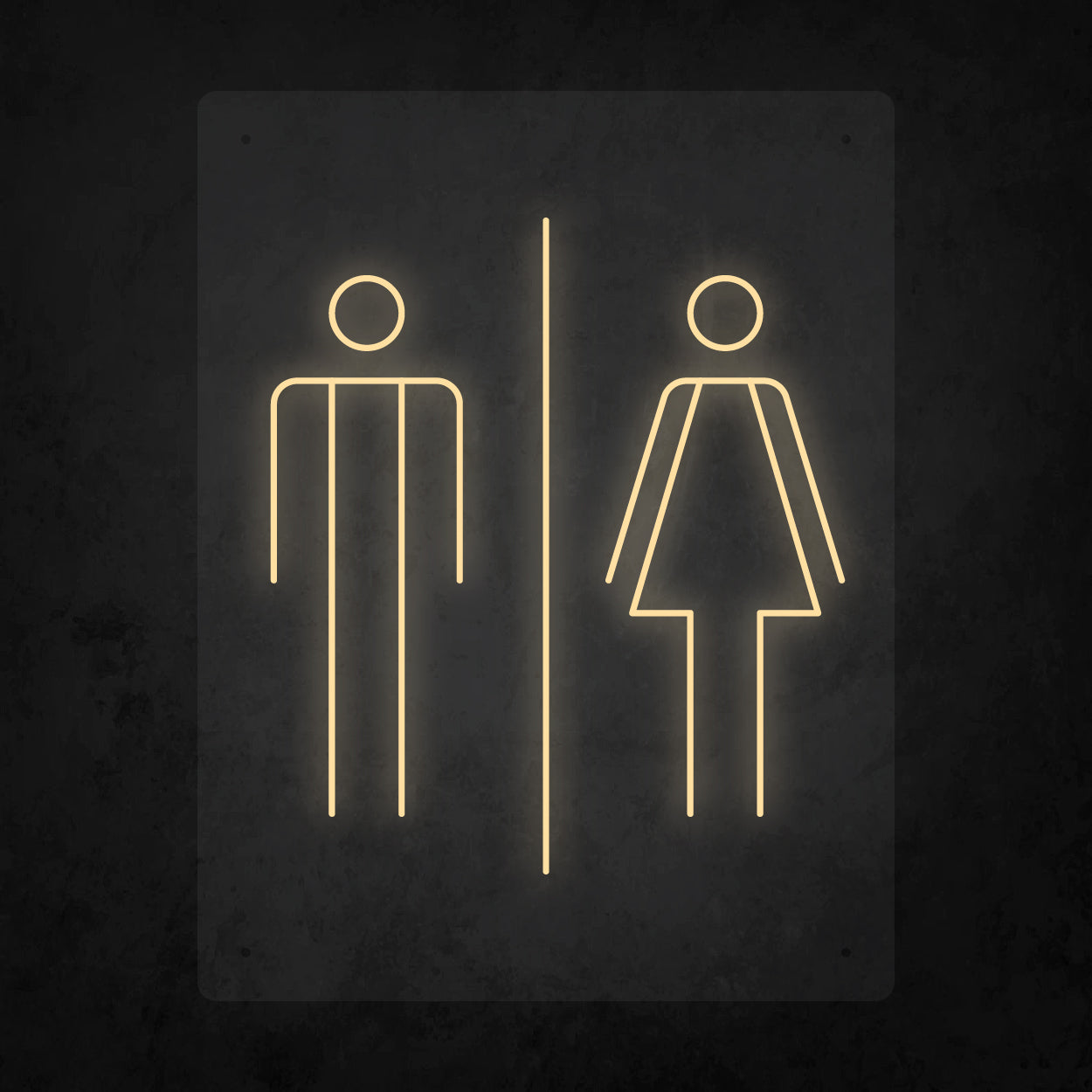 LED Neon Sign - Restroom Large