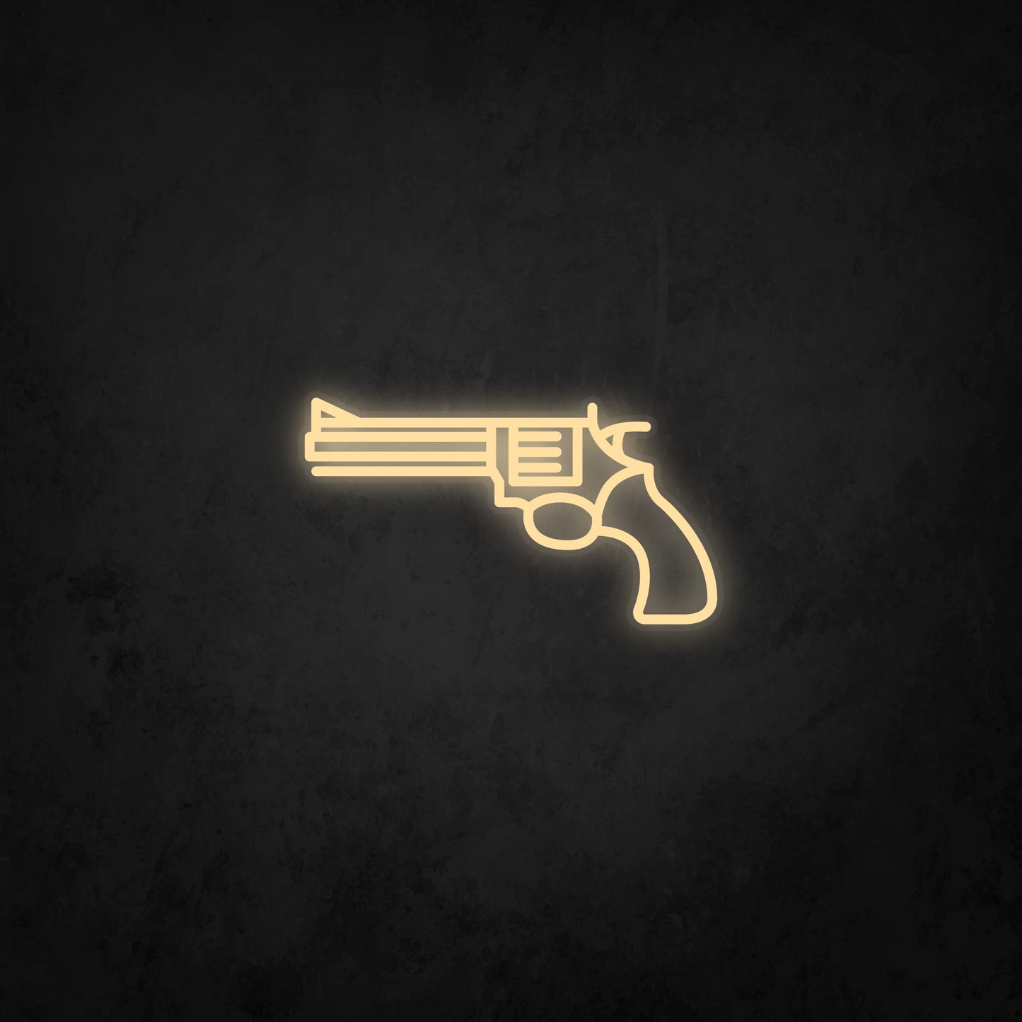 LED Neon Sign - Revolver Gun Left Side