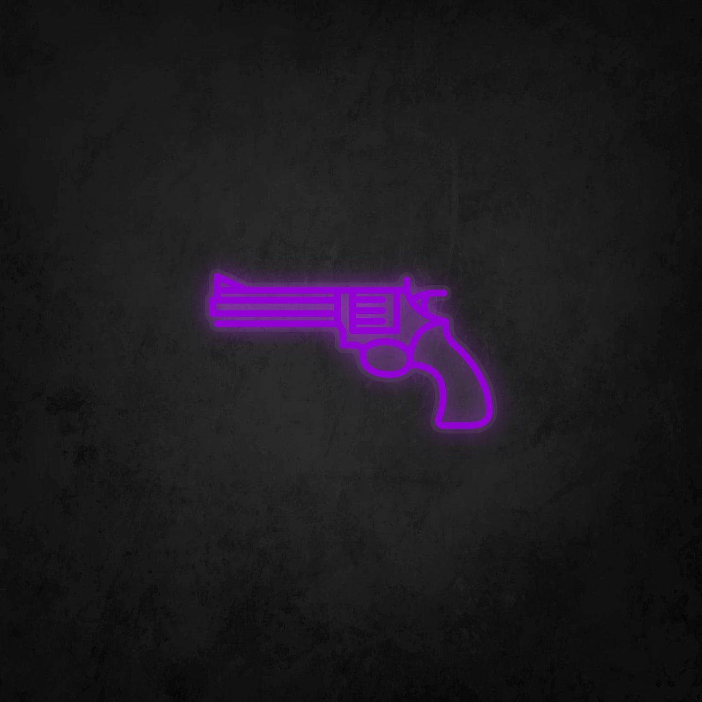 LED Neon Sign - Revolver Gun Left Side