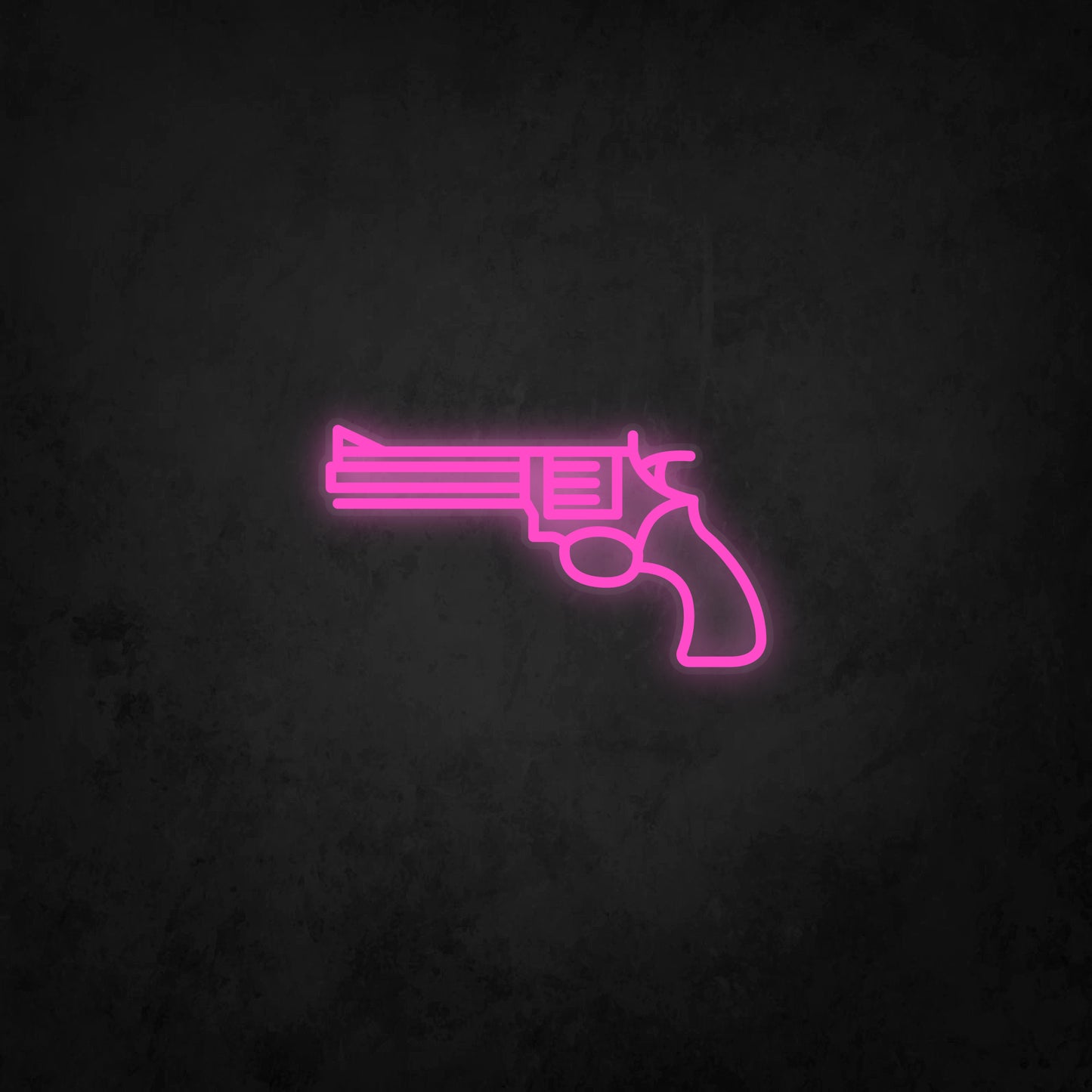 LED Neon Sign - Revolver Gun Left Side