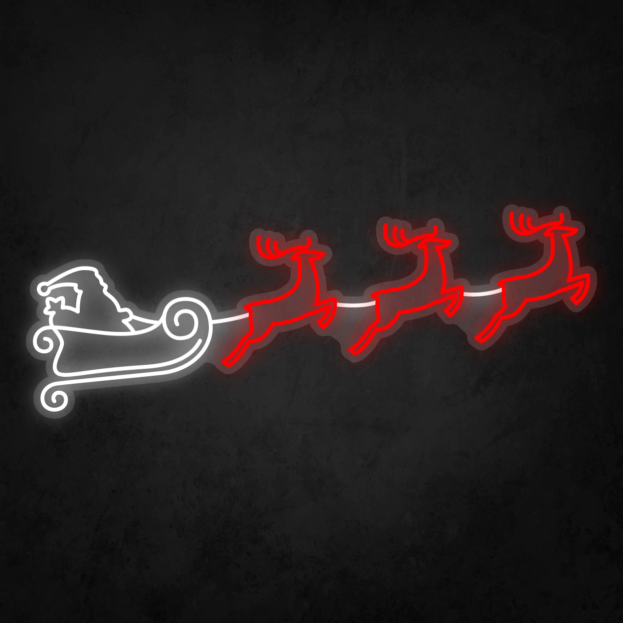 LED Neon Sign - Santa Claus Sleigh
