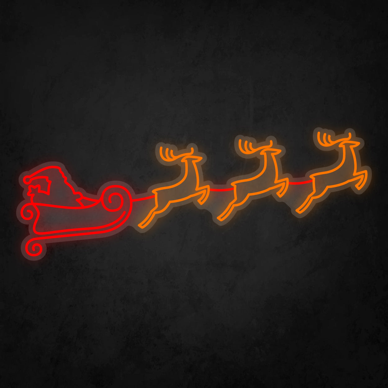 LED Neon Sign - Santa Claus Sleigh