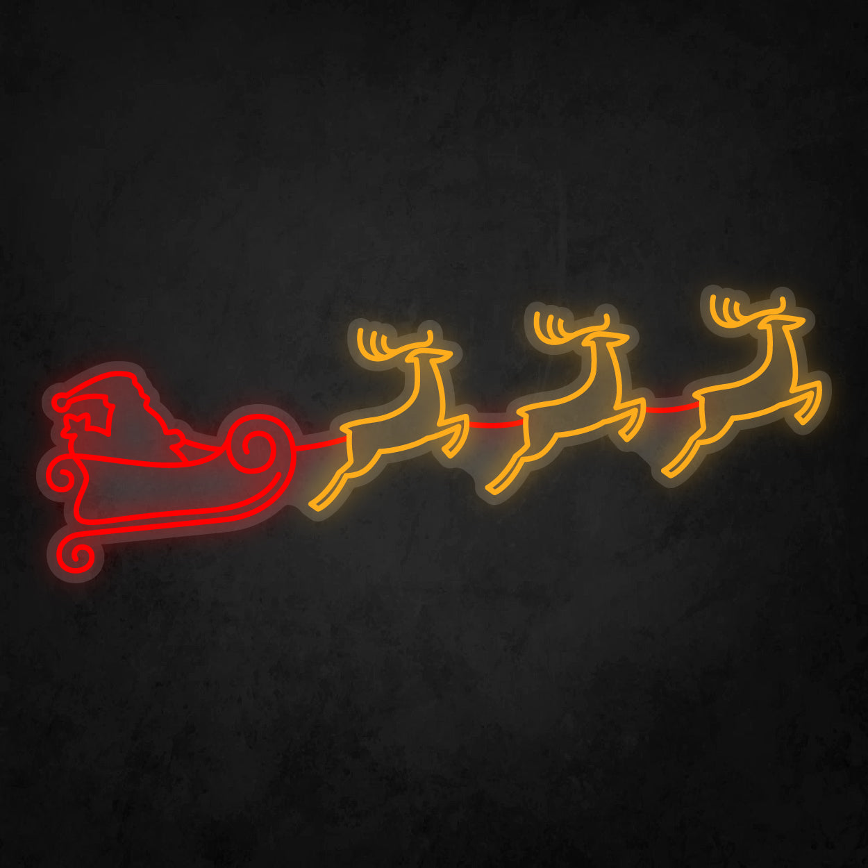 LED Neon Sign - Santa Claus Sleigh