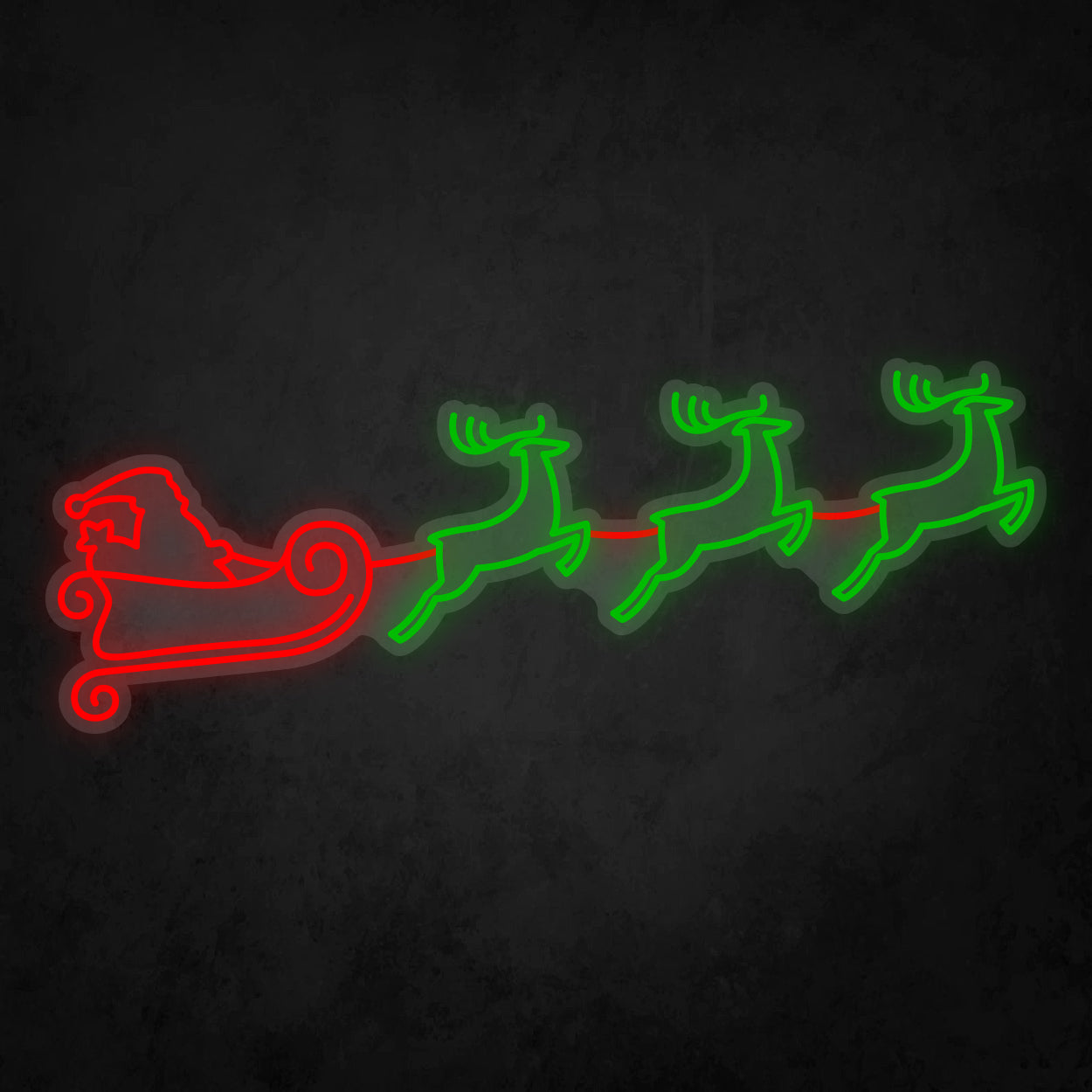 LED Neon Sign - Santa Claus Sleigh