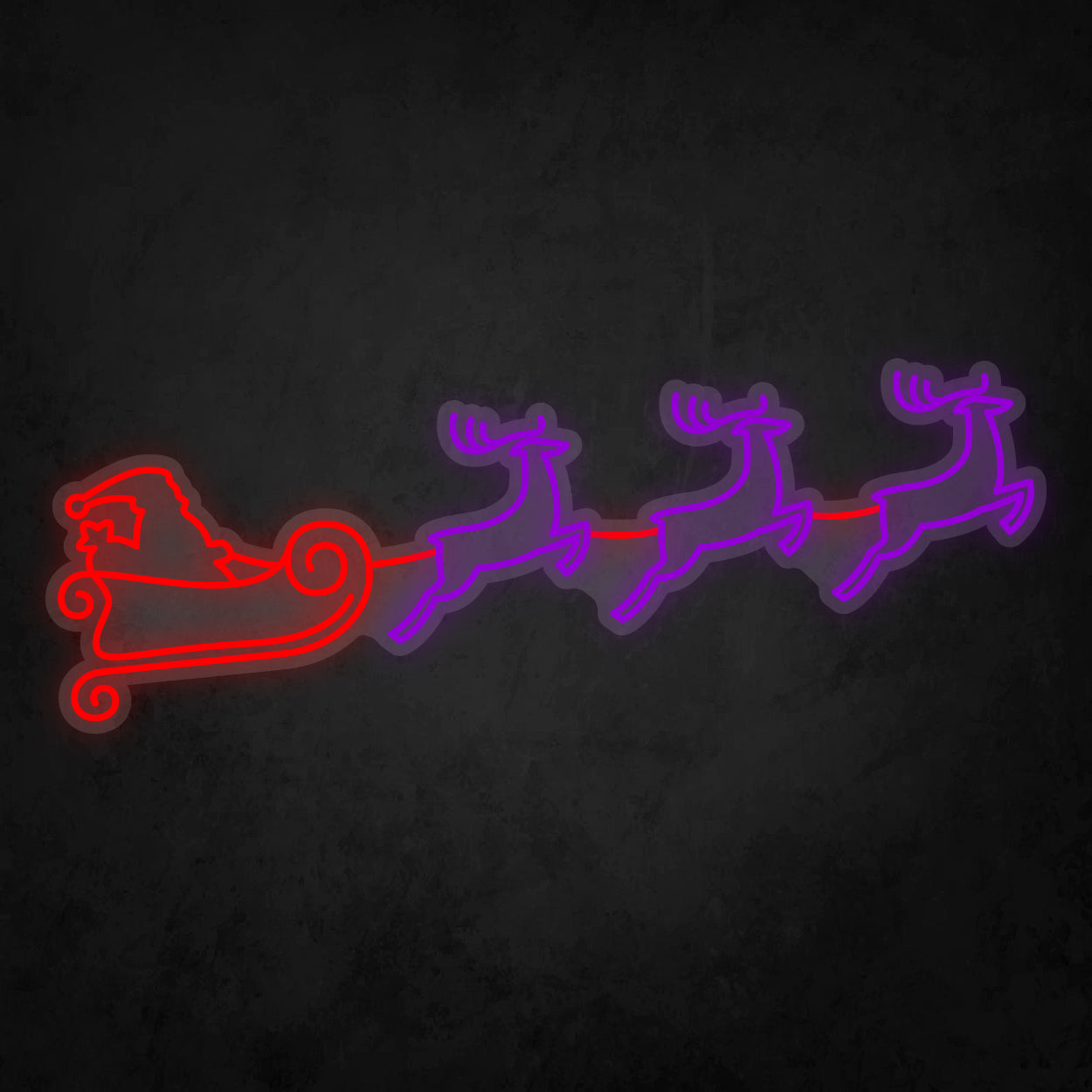 LED Neon Sign - Santa Claus Sleigh